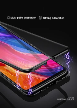 Магнитен метален калъф Huawei P smart 2019 cover закалено стъкло калъф за вашия телефон, магнитна капачка за P smart plus 2019 калъф за вашия телефон