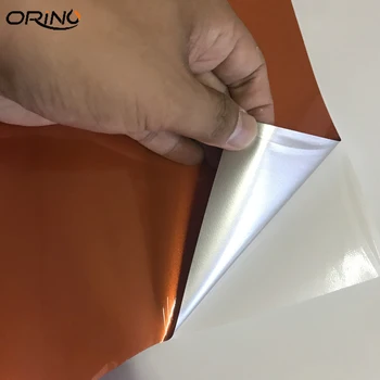 Премиум лъскава метална orange филмът винил Car Wrap Styling With Air Bubble Pearl Gloss метална Vinyl стикер с въздушни мехурчета