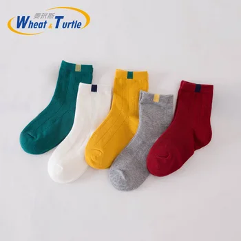 5 бр. / лот бебешки момчета и момичета топли памучни чорапи за 0-3Y момиче чорапи новородени чорапи, Бебешки чорапи