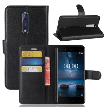 N8 Case високо качество флип кожен калъф за Nokia 8 корица мода стойка калъф за Nokia 8 телефон case