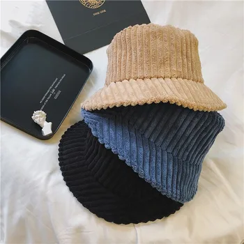Нова зимна кофа шапка за жени момиче мода плътен от рипсено Кадифе, Панама Риболов шапка есен открит плосък Рибар шапка, качулка Femme