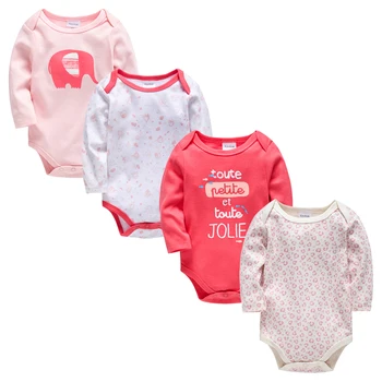Honeyzone Baby Girl Clothes 4бр 3pcs/set памук с дълъг ръкав за новородено момче облекло карикатура печат гащеризон body bebe гащеризон