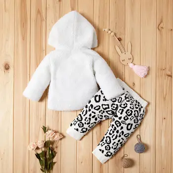 PatPat 2020 пролет и есен нова детето е очарователно Флисовое палто и панталони с леопардовым принтом комплект Baby & Toddle Boy Sets