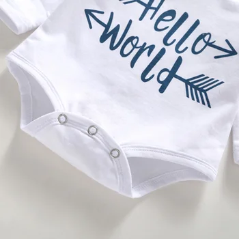 2019 новородено момче облекло Здравейте плъзгачи + шарени панталони +шапка 3 бр. костюм baby boy clothing sets деца детски дрехи оборудване