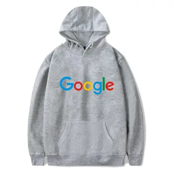 Google блузи, ежедневни зима Google Clothing Google Print О-образно деколте памук Google Лого Hoodie