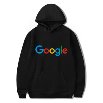 Google блузи, ежедневни зима Google Clothing Google Print О-образно деколте памук Google Лого Hoodie