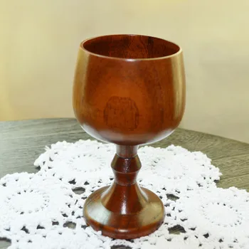 Натурални дървени чаши за вино творчески Купа пътуване преносим Пиене на чай мляко една чаша на високо качество на WB663