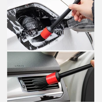 Автомобилна подробно четка за почистване на четки за почистване на вътрешността на колата размер на хлабината на колелата та таблото отдушник довършителни детайли перални инструменти