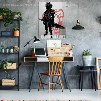 Asta Black Clover Аниме Poster Платно Wall Art Painting Decor Pictures Спалня, Кабинет И Хол Home Decoration Щампи