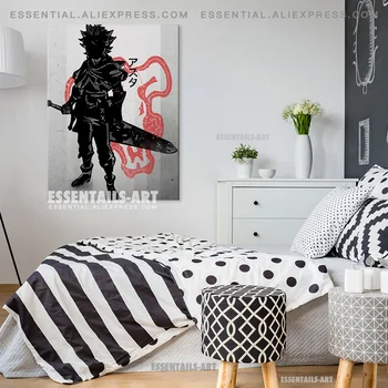 Asta Black Clover Аниме Poster Платно Wall Art Painting Decor Pictures Спалня, Кабинет И Хол Home Decoration Щампи