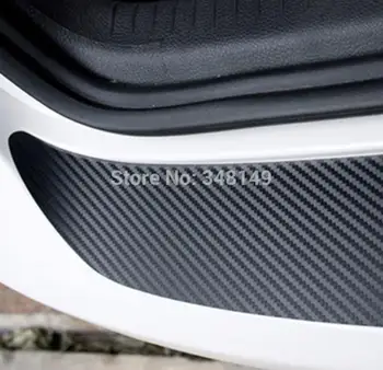Aliauto стайлинг автомобили въглеродни влакна стикер за защита от надраскване на задната броня на колата етикети аксесоари за volkswagen golf 6 GTI