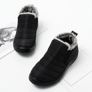 2020 Нови Мъжки Ботуши Модерен Зимни Ботуши За Мъже Кожени Зимни Обувки Плюшени Мъжки Обувки И Топло Водоустойчив Мъжки Обувки Плюс Размер