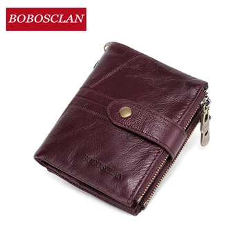 BOBOSCLAN 2020 кожена женски чантата ръчен женски клатч портфейл кратък държач за карти женски портфейл момичета ретро портфейл Cartera
