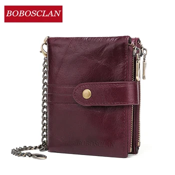 BOBOSCLAN 2020 кожена женски чантата ръчен женски клатч портфейл кратък държач за карти женски портфейл момичета ретро портфейл Cartera