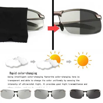 слънчеви очила за мъже 2020 интелигентна фотохромичните поляризирани слънчеви очила мъжки поляризирани стари модни квадратни огледала шофьорска книжка
