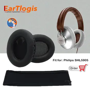 EarTlogis резервни части за Philips SHL5905 SHL-5905 слушалки амбушюры броня калъф за слушалки възглавници чаши въздушна възглавница за лента за глава