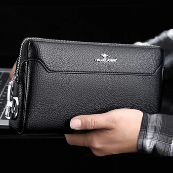 Мъжки клатч противоугонный парола за заключване портфейл мъжки телефон чанта луксозен портфейл за бизнес в чантата си портмонето carteira masculina