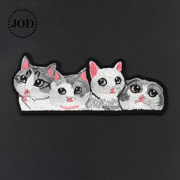 13*5.5 cm Cat Iron on бродирани лепенки за дрехи карикатура САМ облекло кръпка апликация на шевни приложения икони етикети JOD
