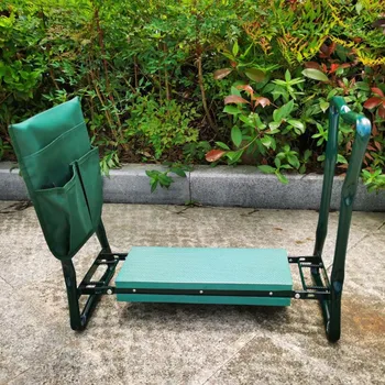 Сгъваем Градински Коленопреклонник и седалка с чували за инструменти EVA Foam Pad предпазва коленете издръжлив и лесен засаждане на градински инструменти