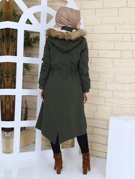 2020 Нов Сезон зима дълъг кожа с качулка дамско палто запазва топлината на горно облекло парк високо качество Произведено в Турция