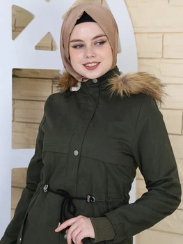 2020 Нов Сезон зима дълъг кожа с качулка дамско палто запазва топлината на горно облекло парк високо качество Произведено в Турция