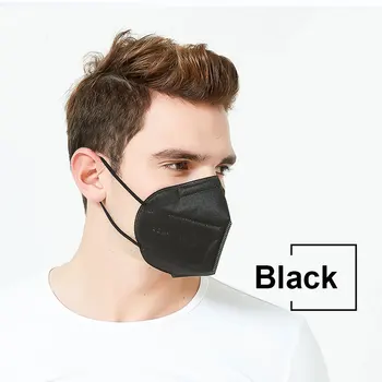 Нова черна маска за лице 5-слойни капачки за устата филтър KN95 Маска Антипылевые маски за лице Mascarillas KN95 маска бърза доставка