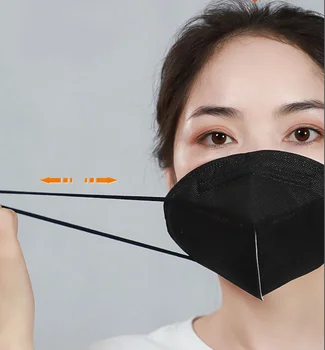 Нова черна маска за лице 5-слойни капачки за устата филтър KN95 Маска Антипылевые маски за лице Mascarillas KN95 маска бърза доставка