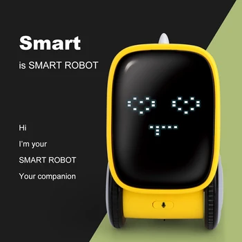 Умен Е Интерактивен Робот Жест Гласов Контрол Сензорен Екран Сензор За Запис На Глас На Робот Играчка, Подарък - Жълт