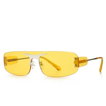 ретро хип-хоп квадратни слънчеви очила жени 2020 луксозна марка дизайнер стари метални пълнозърнести слънчеви очила мъжете мода без рамки нюанси