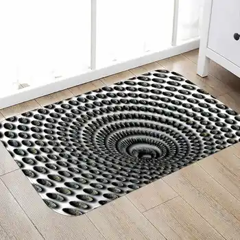 Модерен кухненски мат дълга ивица, спалня вход мат 3D модел украса на дома пол хол килим баня нескользящий килим
