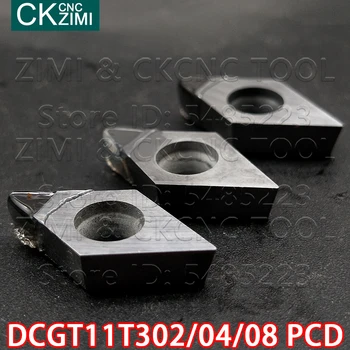DCGT11T302 ППР DCGT11T304 ППР DCGT11T308 ППР вмъкване на диамантени ножове външни стругове вложки за инструменти за струговане DCGT за мед алуминий