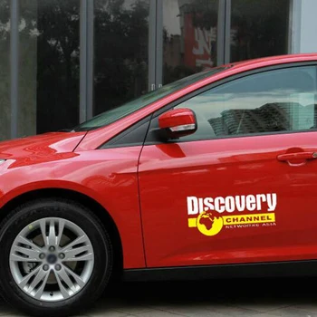 BEMOST стайлинг автомобили винил светлоотразителни стикери Discovery Channel, намерени маркетингови мрежи Азия стикери за автомобил-Безплатна доставка 28.5*12 cm