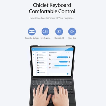 Калъф с клавиатура и сензорен панел за Ipad Air 4 3 2 1 Mini 5 Keyboard Case for Ipad Pro 10.5 11 12.9 2020 10.9 10.2 инчов 8th 7th