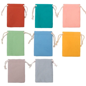 7X9 9X12 10X15 13X18 естествен сапун опаковка чанта бижута памук canvas чанти, бонбони цвят Саше 10 бр./Лоткан персонализирани лого