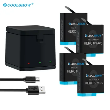 Камера батерия 1220mAh за Go pro Hero 8 Hero 7 Hero 6 Hero 5 Gopro Hero 8 Black Batteries аксесоари AHDBT 801