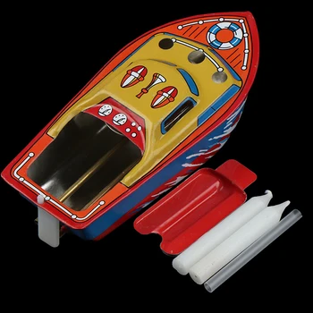 1бр класическа желязна свещ работи парна лодка лидице играчка на европейския воден басейн играчка кораб лодка играчка на децата, подарък за Рожден Ден