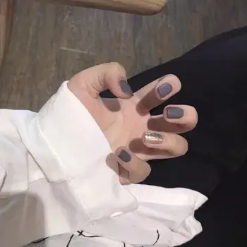 5 комплекта/опаковка ! Няколко сладки анимационни модели фалшиви нокти японската булката чист цвят въздушната нокти дама украсени пълни с върховете на ноктите мат