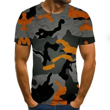 Нова тениска мода 3D мъжка тениска свободна градинска тениска мъжка риза листа, отпечатани на тениски camisa masculina