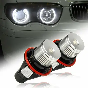 Car Angel Eyes Halo Ring Marker Light Led Far 5W 6000K for BMW 1 5 6 7 Series и X3 X5, E39 E53 E60 E63 E64 E65 E66 E83