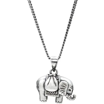Горещи продаде самоличността на слон животно сребро 925 дами колие на Едро бижута за жени хип-хоп подарък