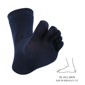 Неизмита памучни Мъжки чорапи марка на високо качество на бизнес черна вечерна рокля с дълги чорапи с пет пръста твърди дишащи ЕС 39-45