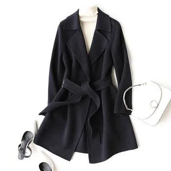 2020 зимно Дамско вълнени палта женски есен дълго Дамско кашемировое палто модерно яке на горно облекло 37033 WYQ1175