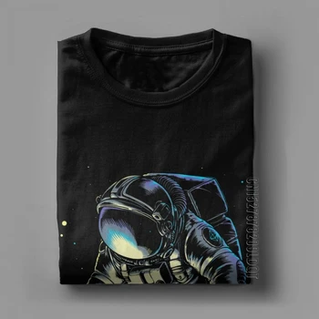 Космос Ethereum Майк Мъжки Памучни Тениски Звезди Galaxy Sci Космически Скафандър Космонавт Смешни Тениски Мъжка Тениска Върховете Идея За Подарък