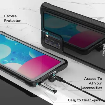 За Samsung Galaxy Note 20 Case вграден протектор на екрана на пълен корпус на тежкотоварни устойчив на удари калъф поддръжка за безжично зареждане 6,7 инча