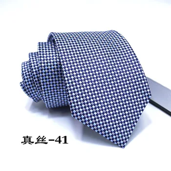 копринени вратовръзки за мъжете мода класически жаккардовый грах врата вратовръзки за мъжете синьо Тъмно синьо коприна вратовръзка за подарък на партията шарени костюми вратовръзка