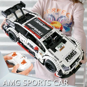 23012 2289pcs Moc Техника Super Racing Car AMG C63 Техника MOC-6687 6688 Building Block тухли образователни коледни играчки