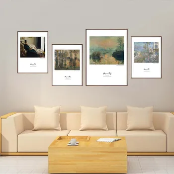 Печат на платно украса картина на стенно изкуство плакат платно за Живопис за хола масло, без рамка рисунки на Клод Моне