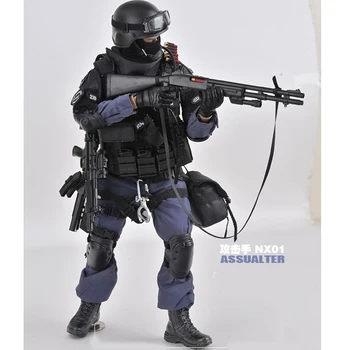 1/6 мащаба на SWAT Solider Figure+Police Dog Model Set Army Toy Solider фигурки момчета детски играчки