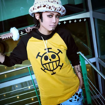 Аниме One Piece Trafalgar Law hoody с дълъг ръкав тениска hoody с качулка върховете Tee Яке cosplay костюм размер на ГСМ XL XXL