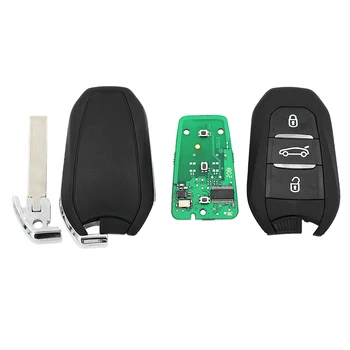 DS Smart Keyless Go 3 бутона за дистанционно 433MHz ключ PCF7953 46/4A чип за Peugeot 208 И 308 И 508 3008 5008 Uncut HU83 или VA2 Blade
